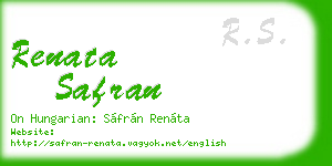 renata safran business card