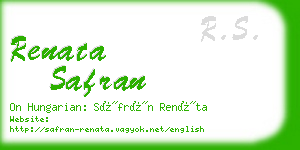 renata safran business card